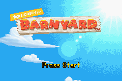 Barnyard title screen for GameBoy Advance
